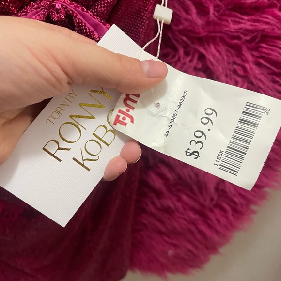 NWT Hot Pink Sequin Bow Dress - Picture 8 of 10